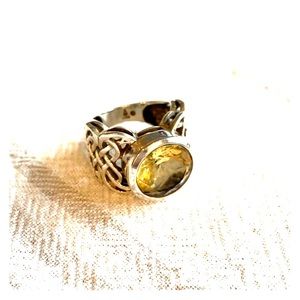 R1425 Retired Silpada Citrine Ring Size 7